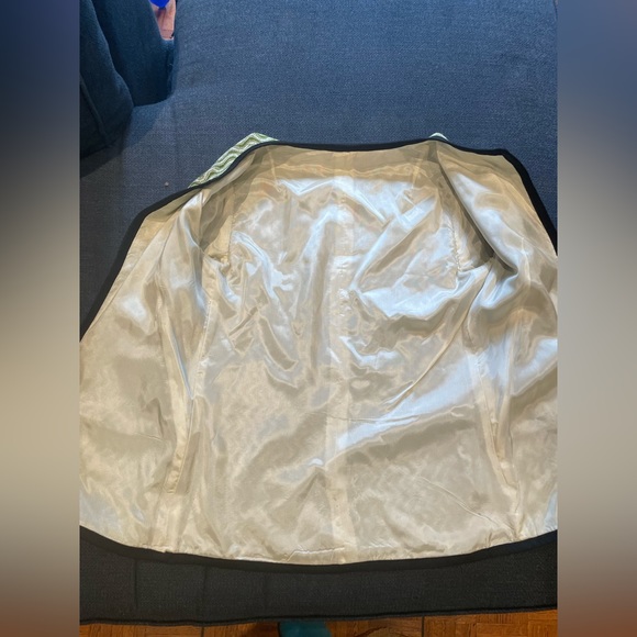 Vintage Retro Green Striped Jacket 1960s or 1970s Blazer - Picture 4 of 15